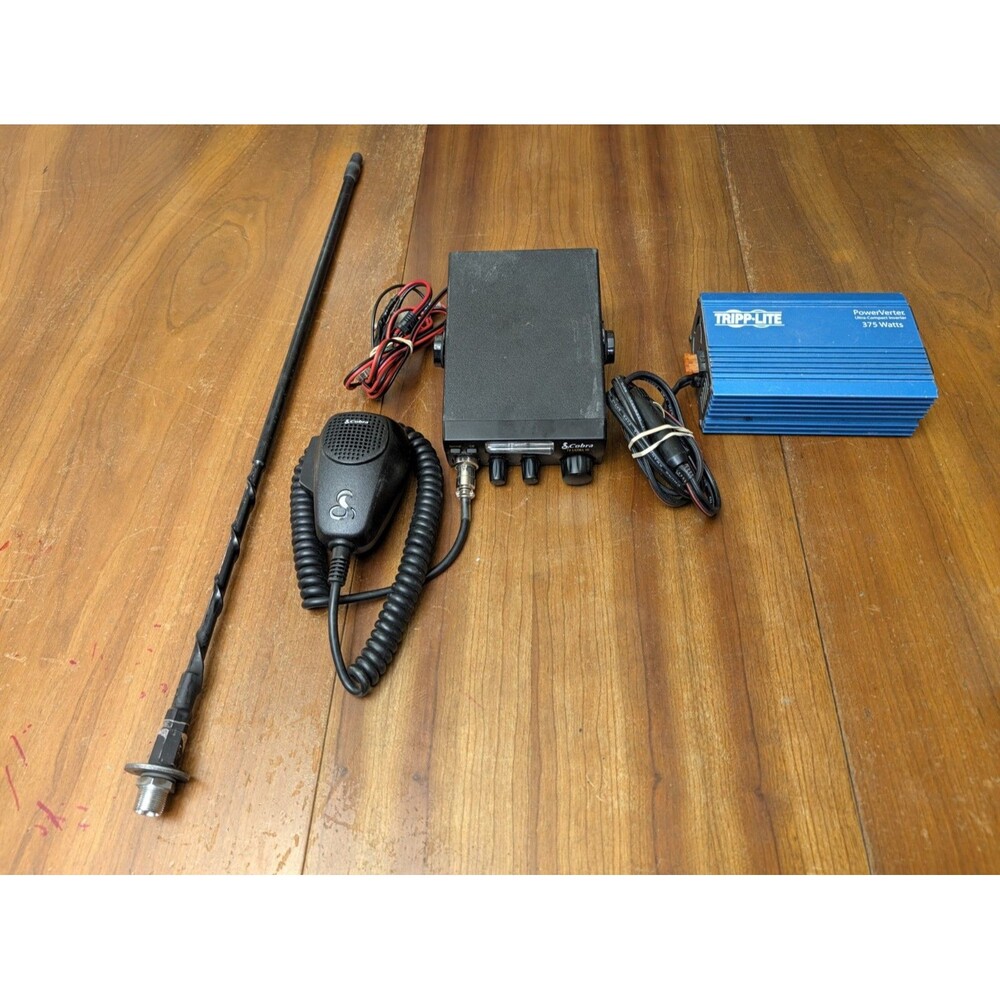 Cobra 19 Ultra III Compact 40 Channel CB Radio w/Microphone/Antenna/Inverter